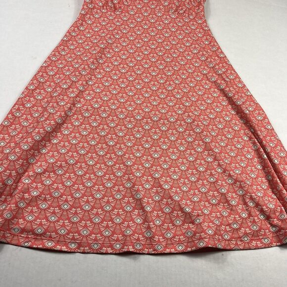 Prana Coral Print Sleeveless Dress M Racerback Boho Stretch Travel Casual - Picture 2 of 13